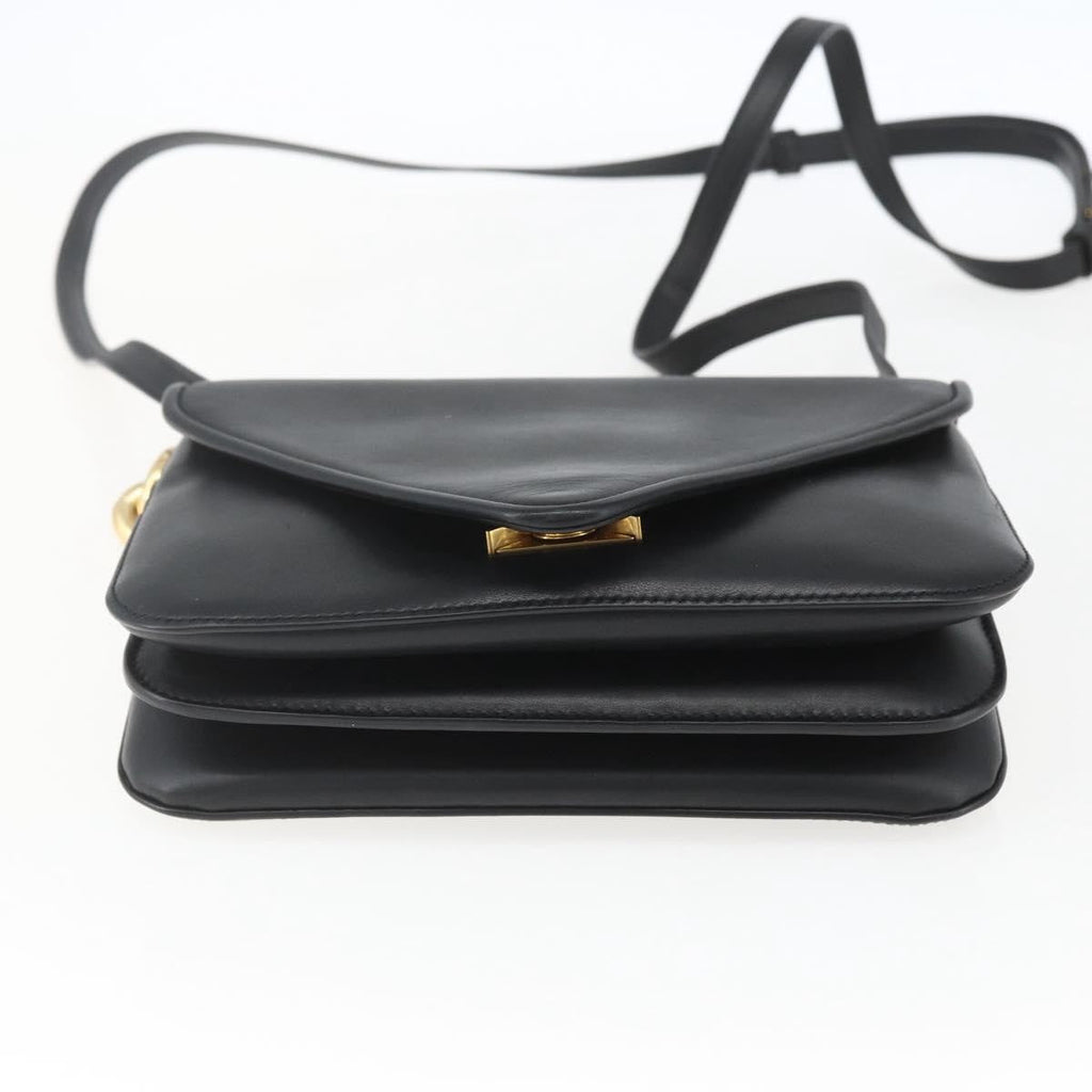 Bottega Veneta Mount Shoulder Bag Leather Black Leather Shoulder Bag Bag