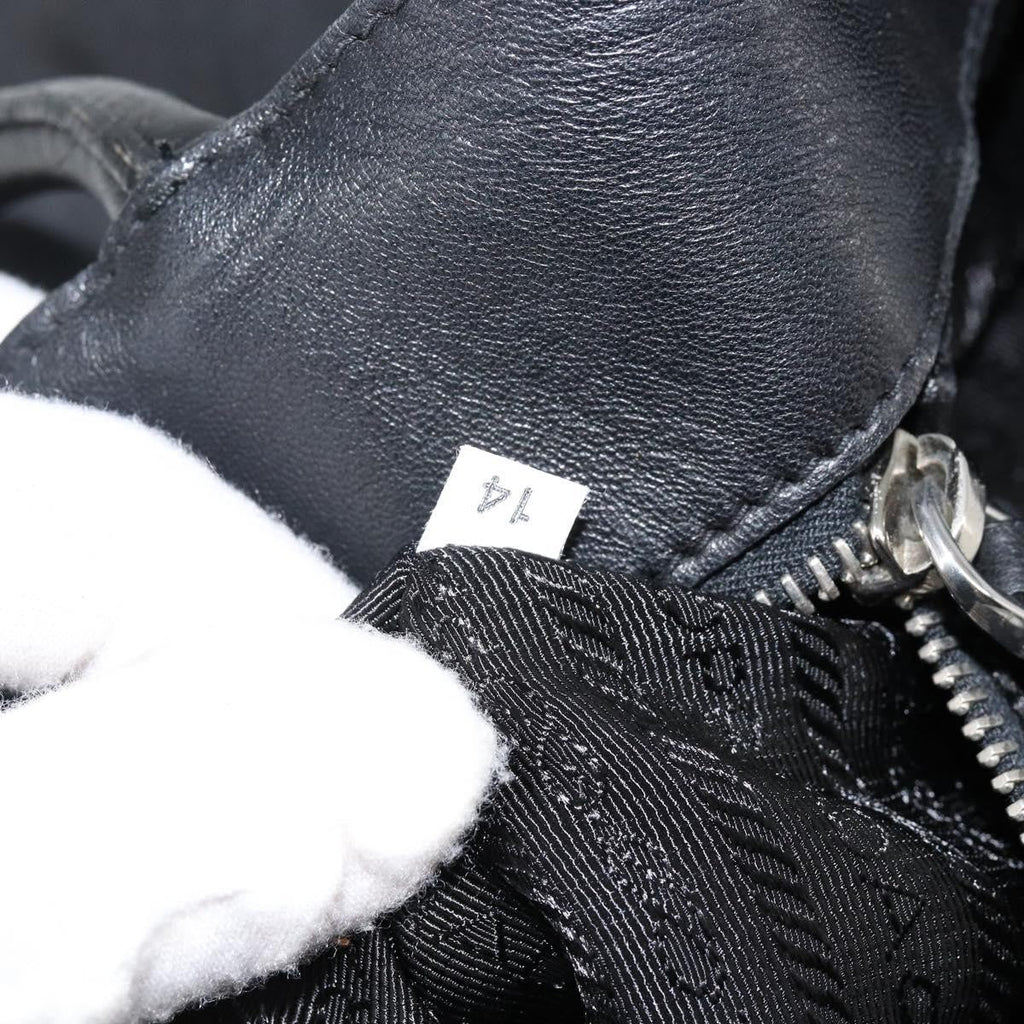 Prada Bow Tote Tessuto With Leather Black Nylon Tote Bag Bag