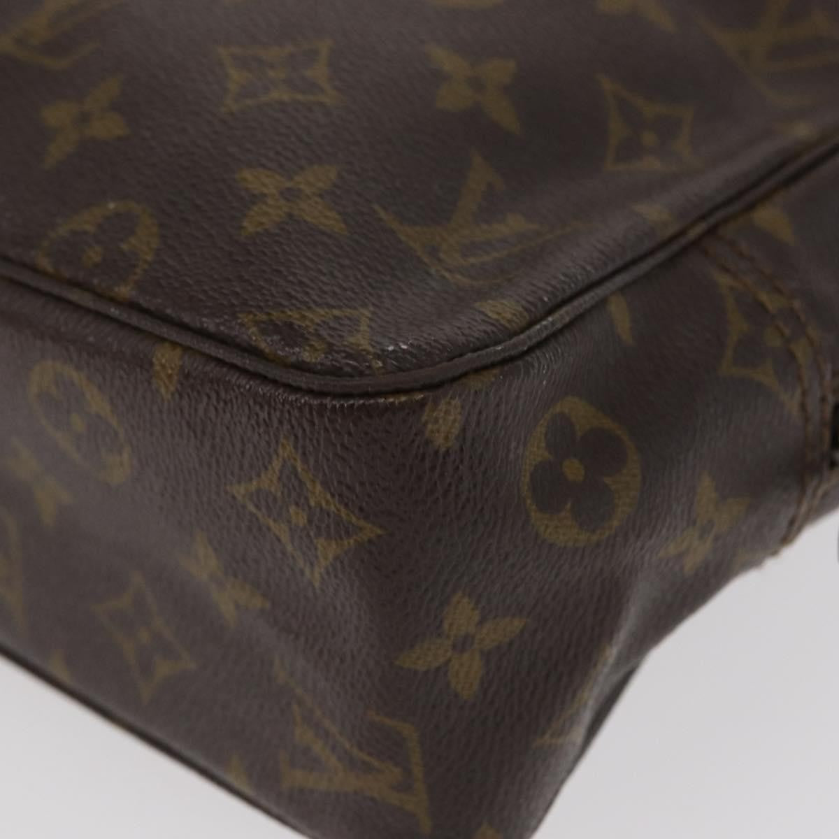 Louis Vuitton Trousse Toiletry Pouch Monogram Canvas Brown Canvas Toiletry Case Accessory