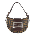 Fendi Vintage Croissant Bag Zucca Canvas Brown Canvas Handbag