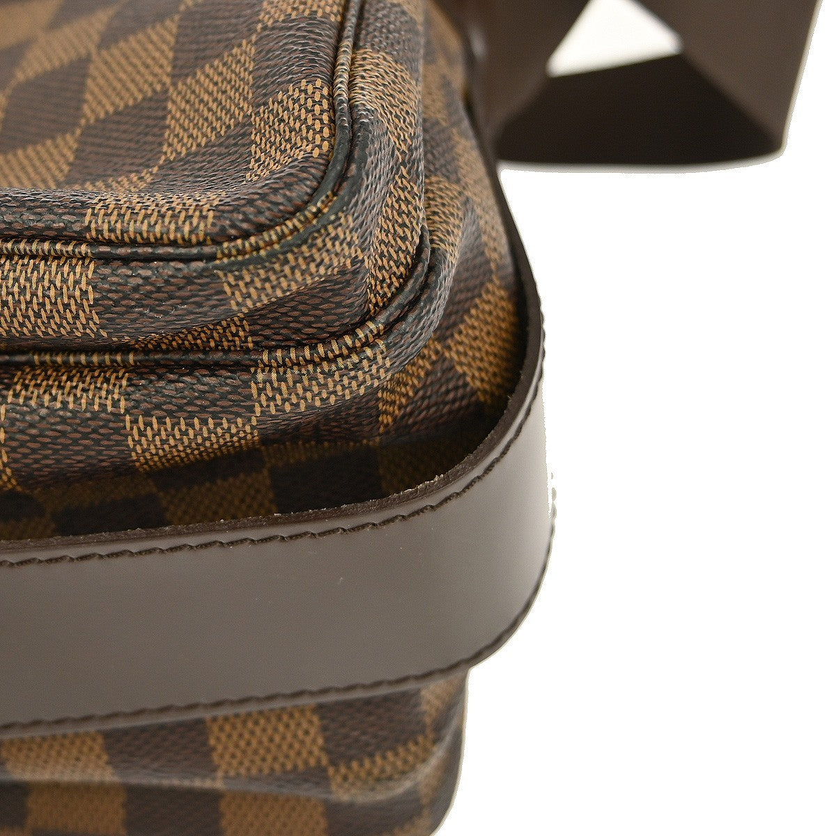 Louis Vuitton Naviglio Handbag Damier Brown Canvas Shoulder Bag