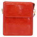 Louis Vuitton Mott Handbag Monogram Vernis Red Patent_Leather Clutche & Pouche Bag