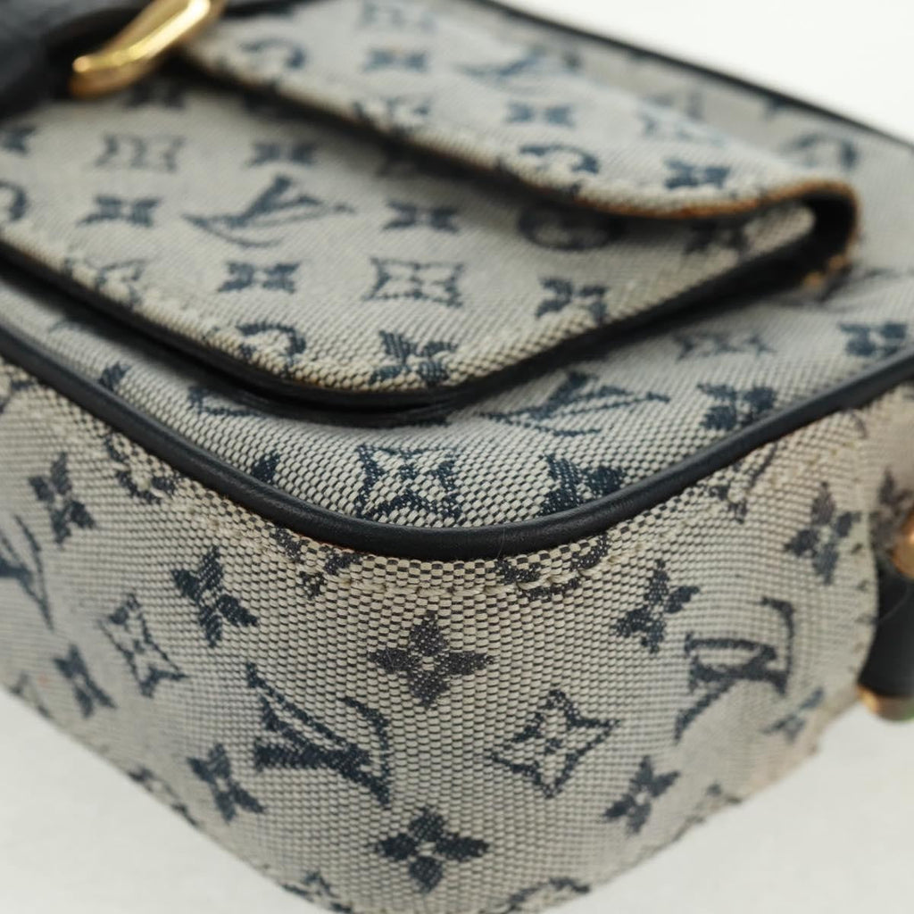 Louis Vuitton Juliette Crossbody Bag Mini Lin Blue Canvas Shoulder Bag