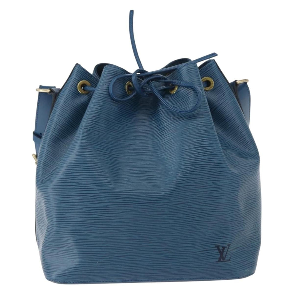 Louis Vuitton Petit Noe Handbag Epi Leather Blue Leather Shoulder Bag