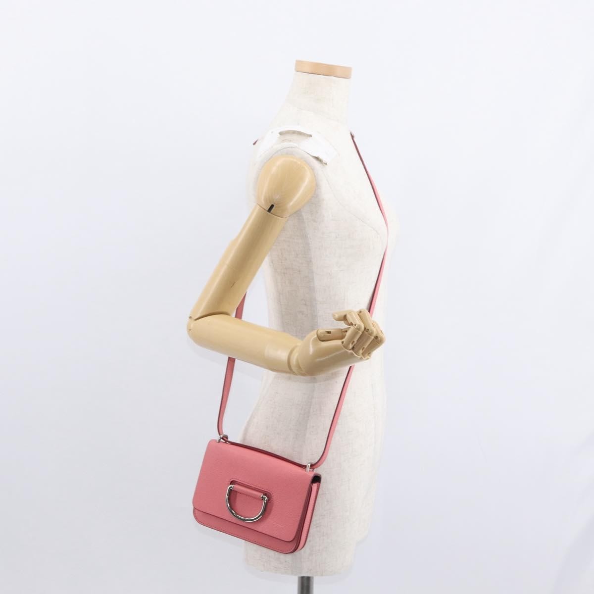 Burberry D-Ring Shoulder Bag Leather Pink Leather Shoulder Bag