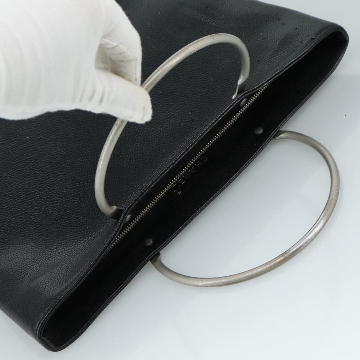 Chanel Vintage Tote Leather Black Leather Tote Bag Bag