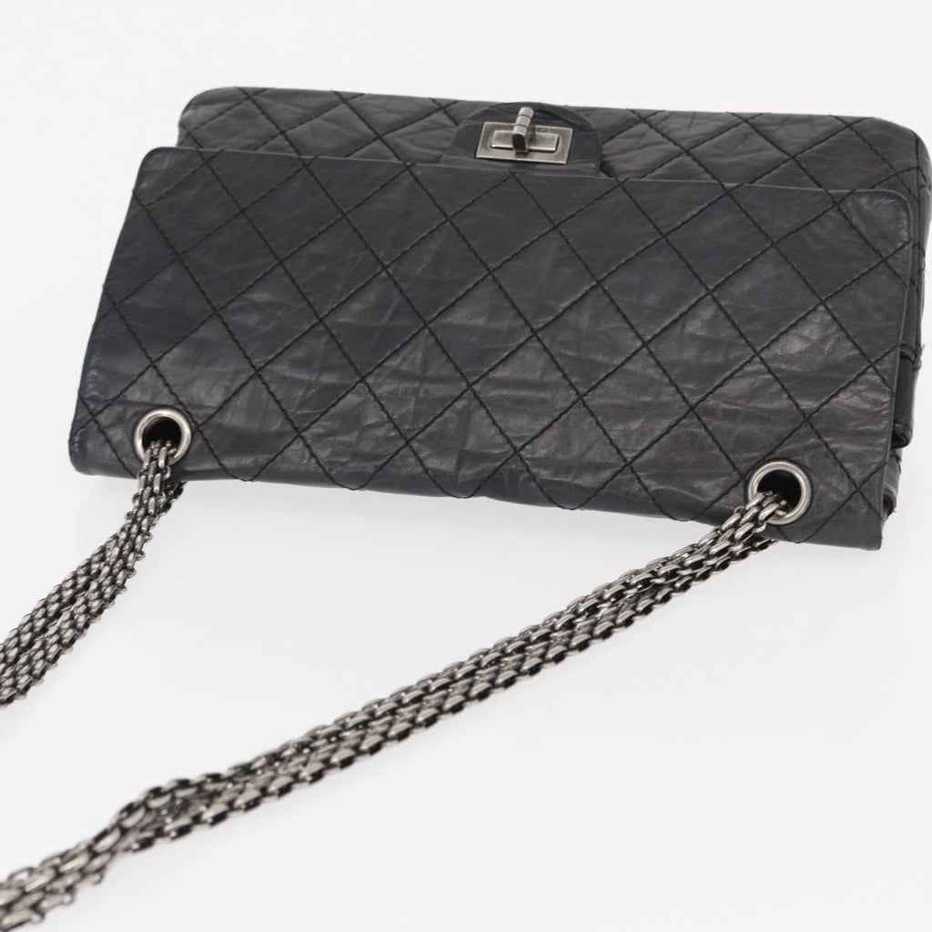 Chanel Reissue 2.55 Flap Bag Quilted Aged Calfskin Black Leather Shoulder Bag Bag