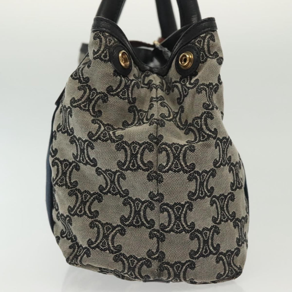 Celine Vintage Macadam Handbag Macadam Navy Canvas Bag