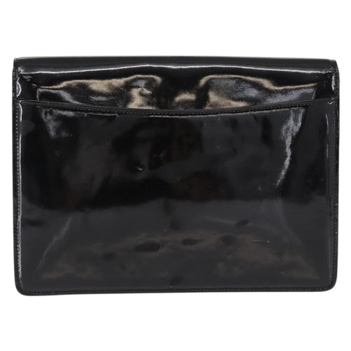 Celine Clutch Bag Enamel Black Patent_Leather Clutche & Pouche Bag