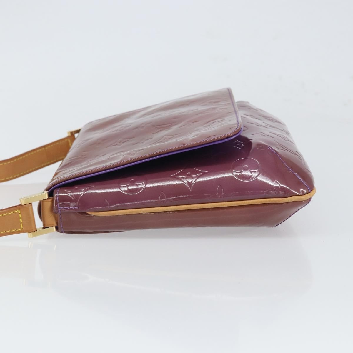 Louis Vuitton Thompson Street Handbag Monogram Vernis Purple Patent_Leather Shoulder Bag