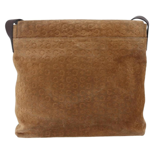 Celine C Macadam Shoulder Bag Suede Beige Suede Shoulder Bag Bag