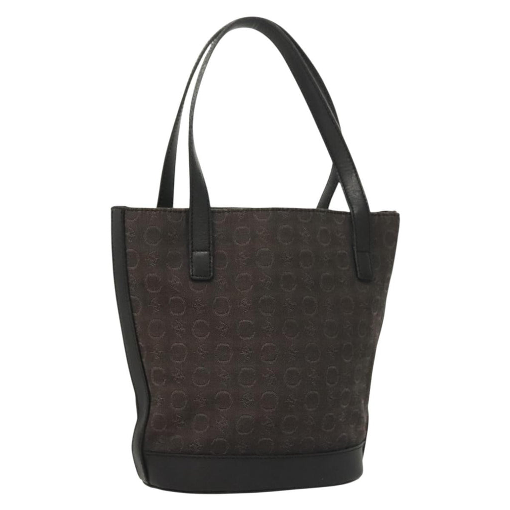 Celine C Macadam Handbag Canvas Black Canvas Handbag