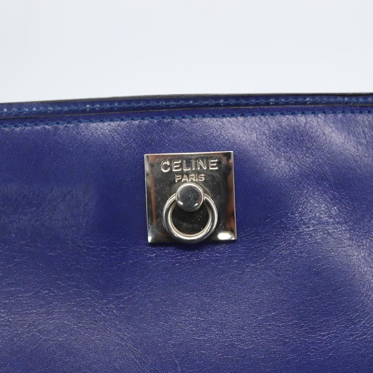 Celine Handbag Leather Blue Leather Handbag