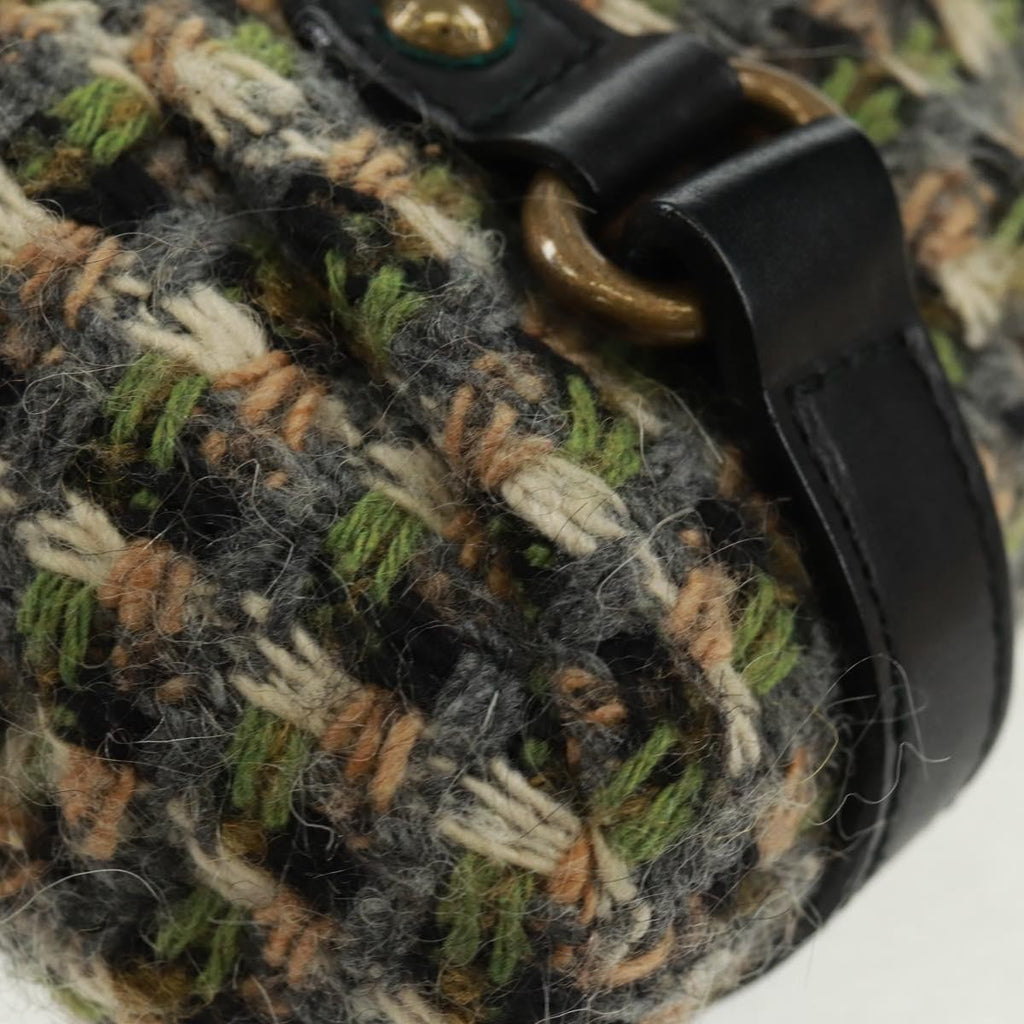 Burberry Blue Label Shoulder Bag Tweed Green Tweed Shoulder Bag