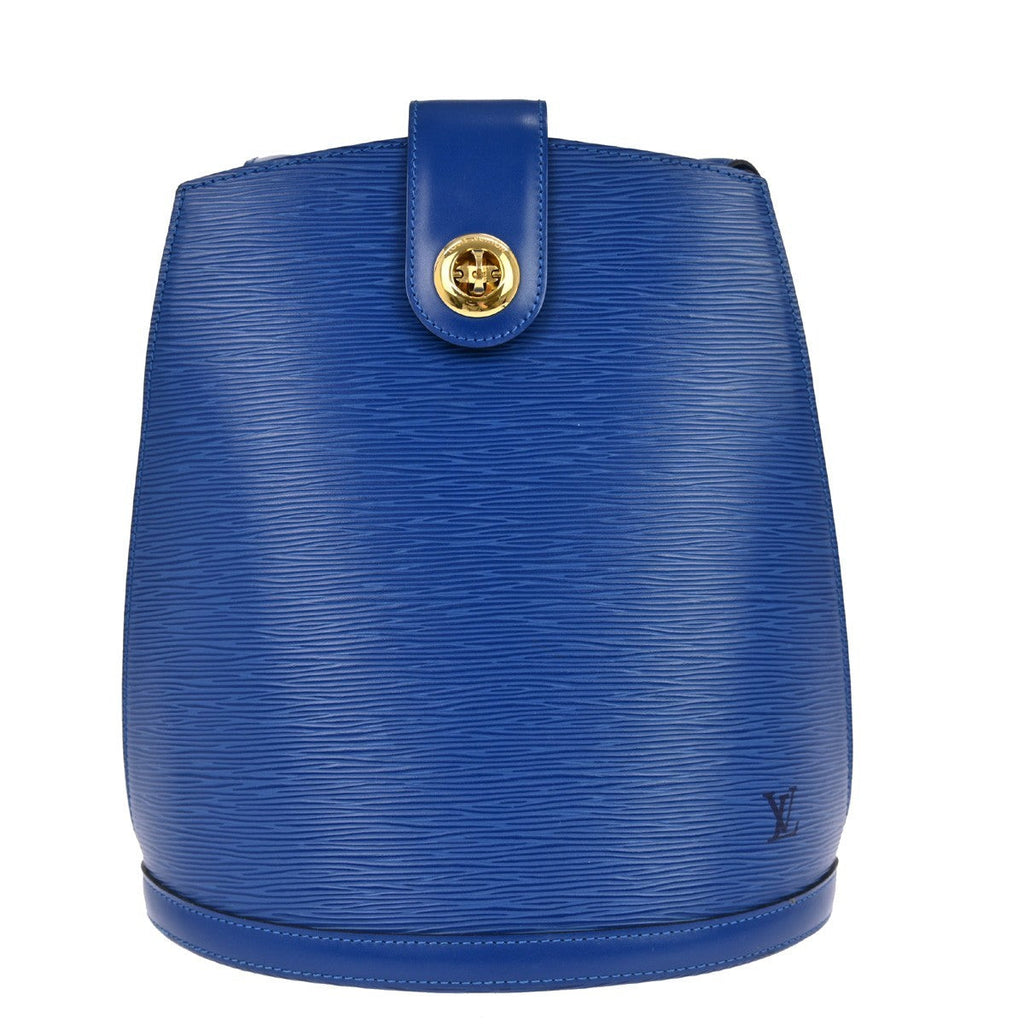 Louis Vuitton Cluny Shoulder Bag Epi Leather Blue Leather Shoulder Bag