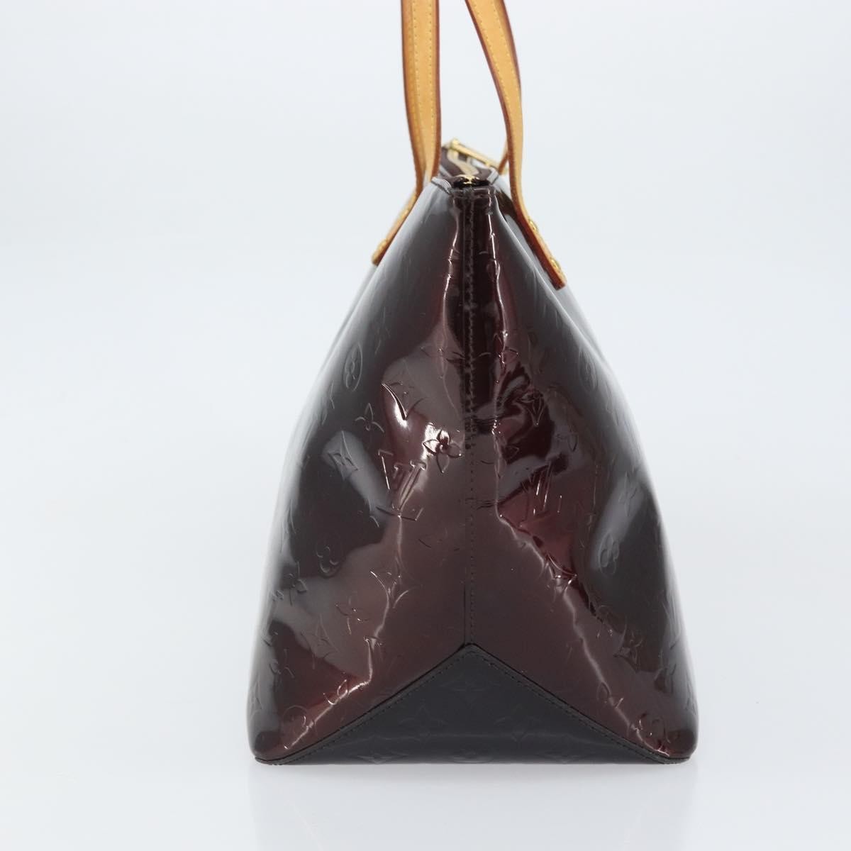 Louis Vuitton Bellevue Handbag Monogram Vernis Brown Patent_Leather Tote Bag