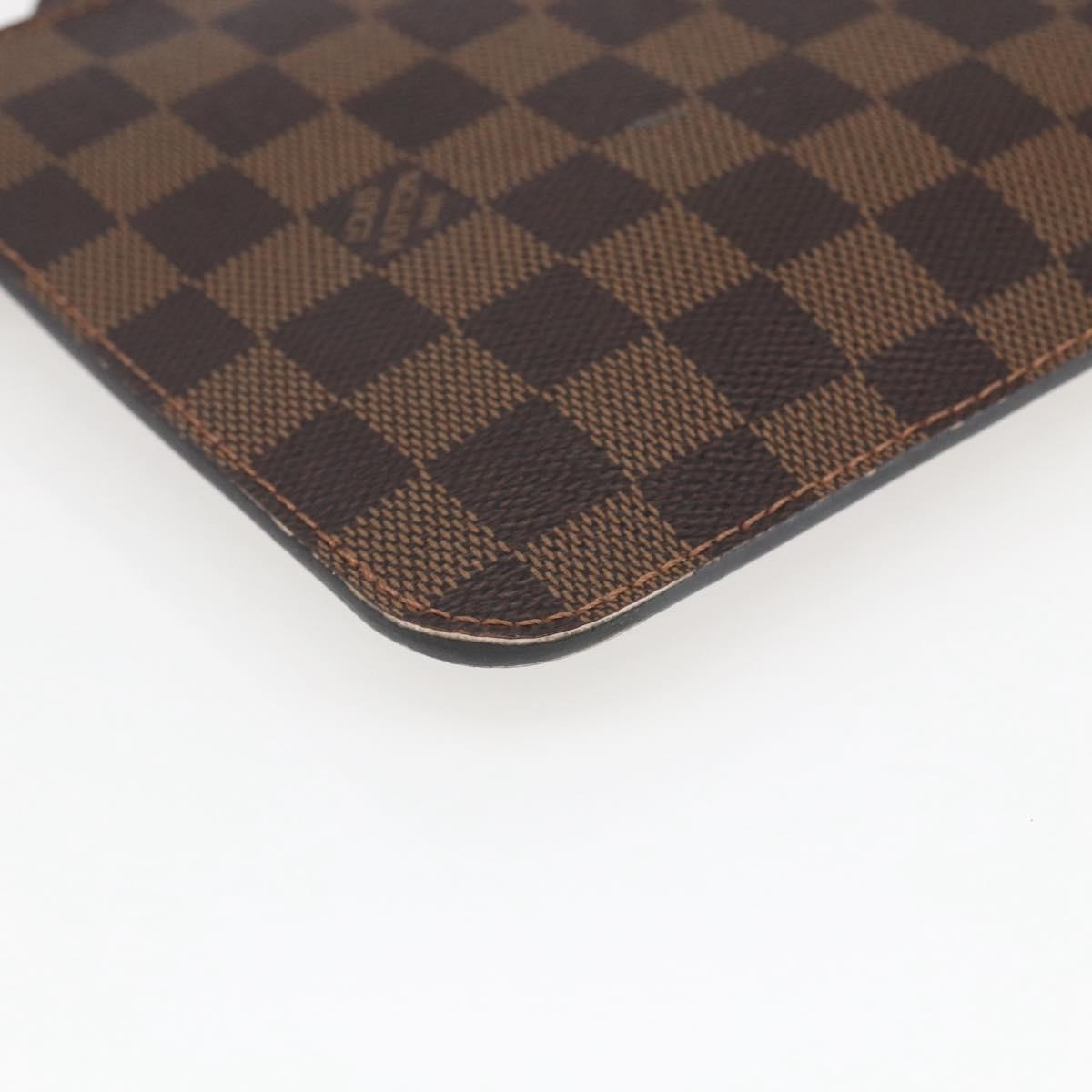 Louis Vuitton Neverfull Pochette Damier Brown Canvas Clutche & Pouche Bag