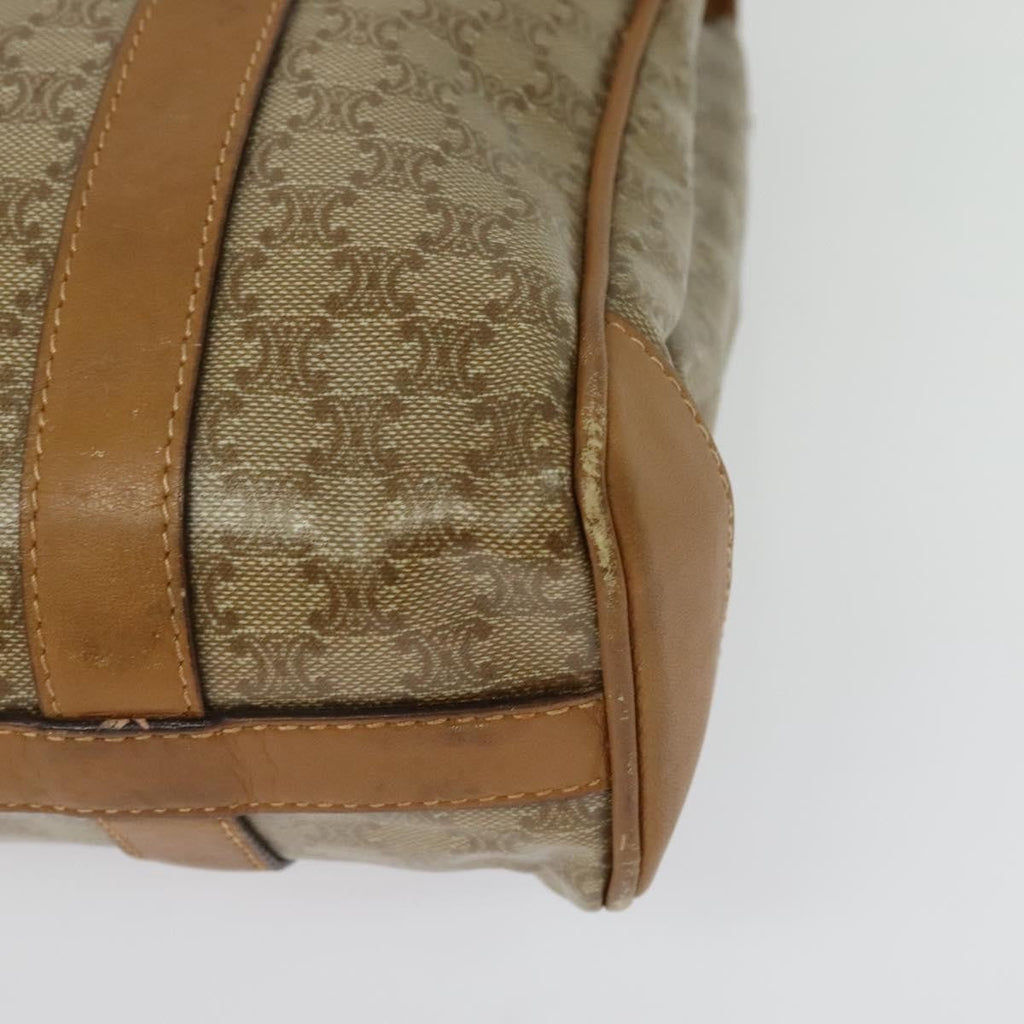 Celine Vintage Macadam Handbag Canvas Beige Canvas Bag