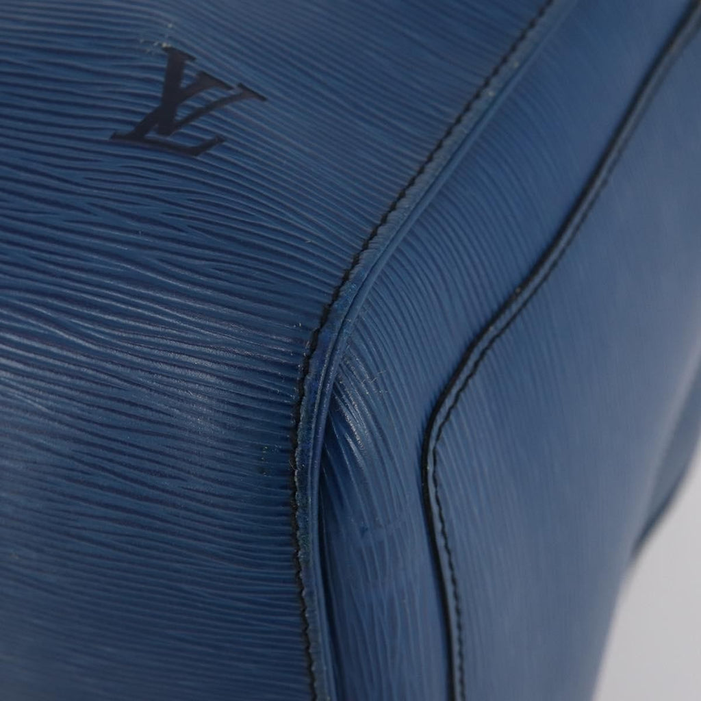 Louis Vuitton Keepall Bag Epi Leather Blue Leather Travel Bag