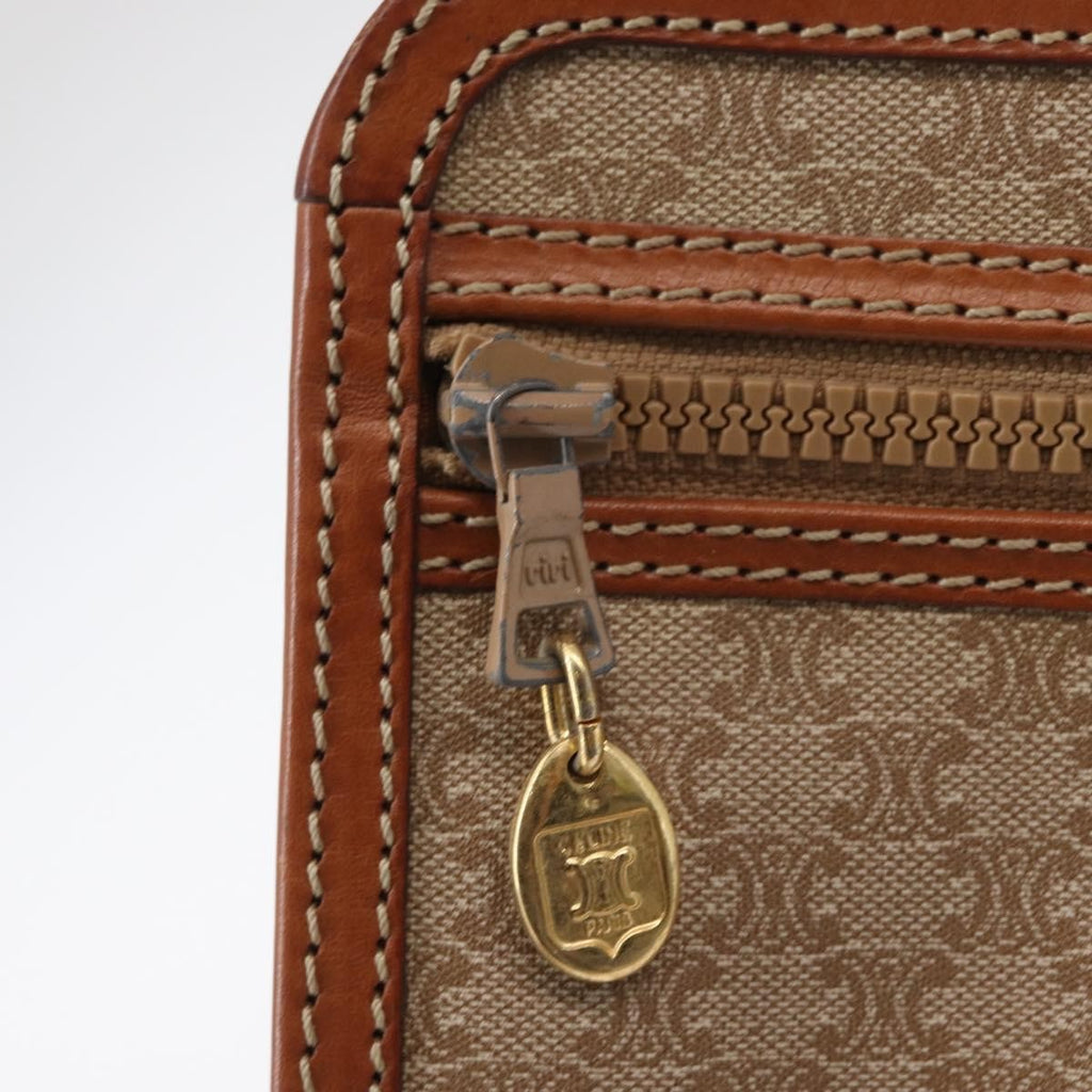Celine Macadam Pochette Clutch Beige Pvc Clutche & Pouche Bag