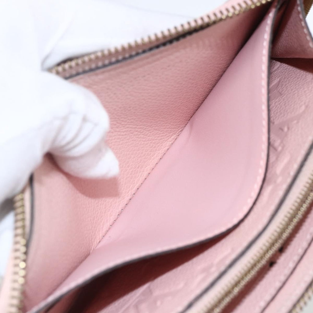 Louis Vuitton Clemence Wallet Monogram Empreinte Leather Pink Leather Wallets Accessory