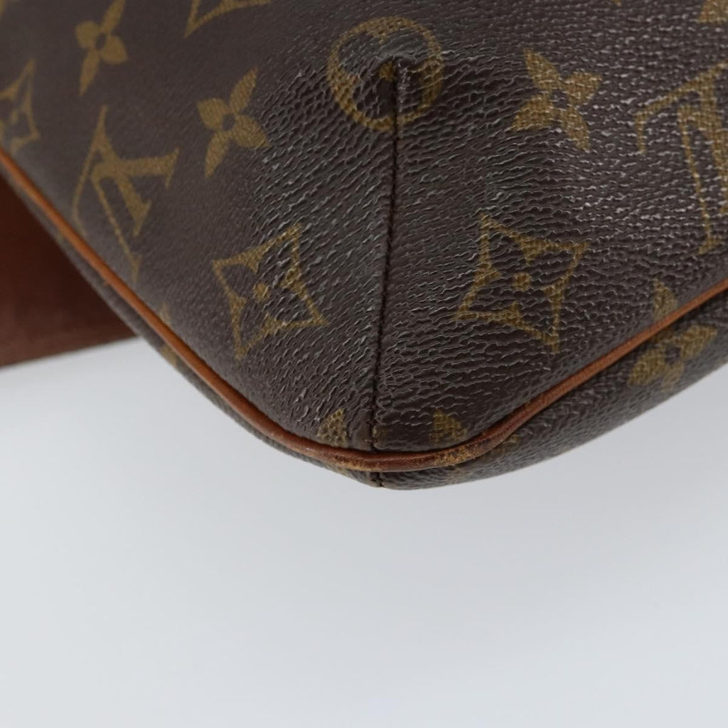 Louis Vuitton Musette Handbag Monogram Canvas Brown Canvas Shoulder Bag