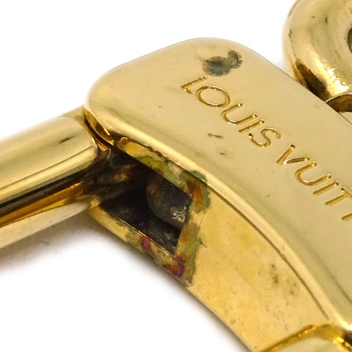 Louis Vuitton Bolt Pochette Extender Keychain Metal Gold Gold_Plated Charms And Keychains Accessory