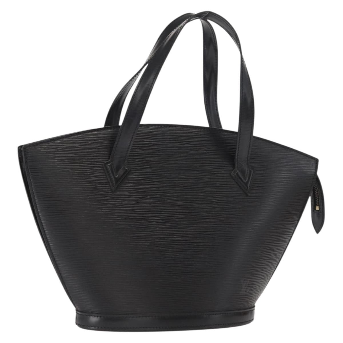 Louis Vuitton Saint Jacques Handbag Epi Leather Black Leather Handbag