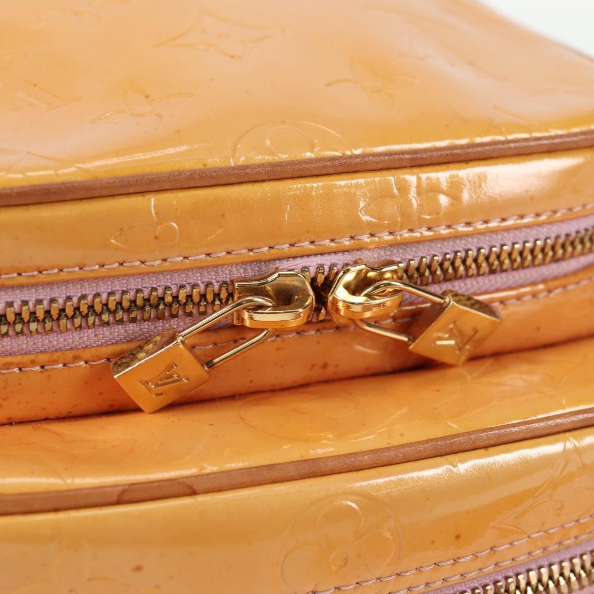 Louis Vuitton Wooster Handbag Monogram Vernis Beige Patent_Leather Bag
