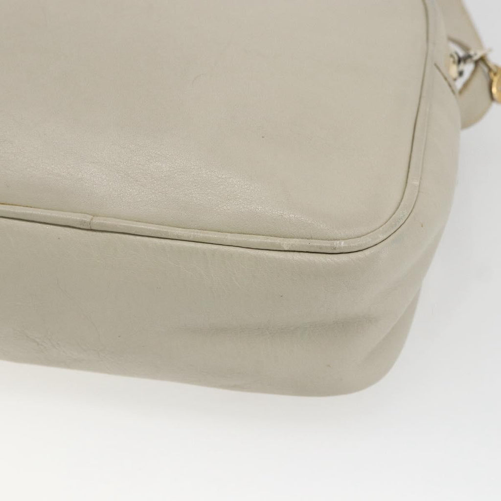 Celine Vintage Shoulder Bag Leather White Leather Shoulder Bag Bag