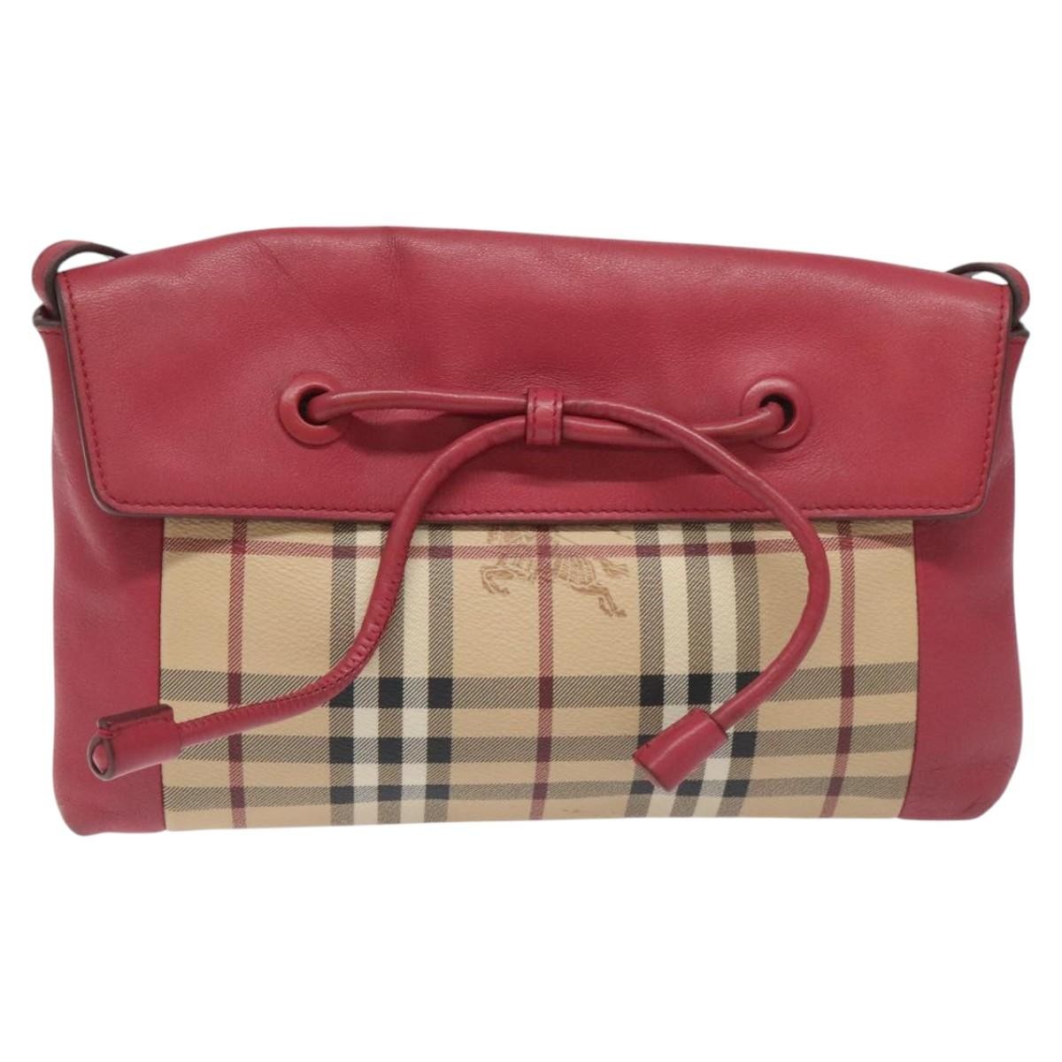 Burberry Nova Check Shoulder Bag Canvas And Leather Beige Pvc Shoulder Bag