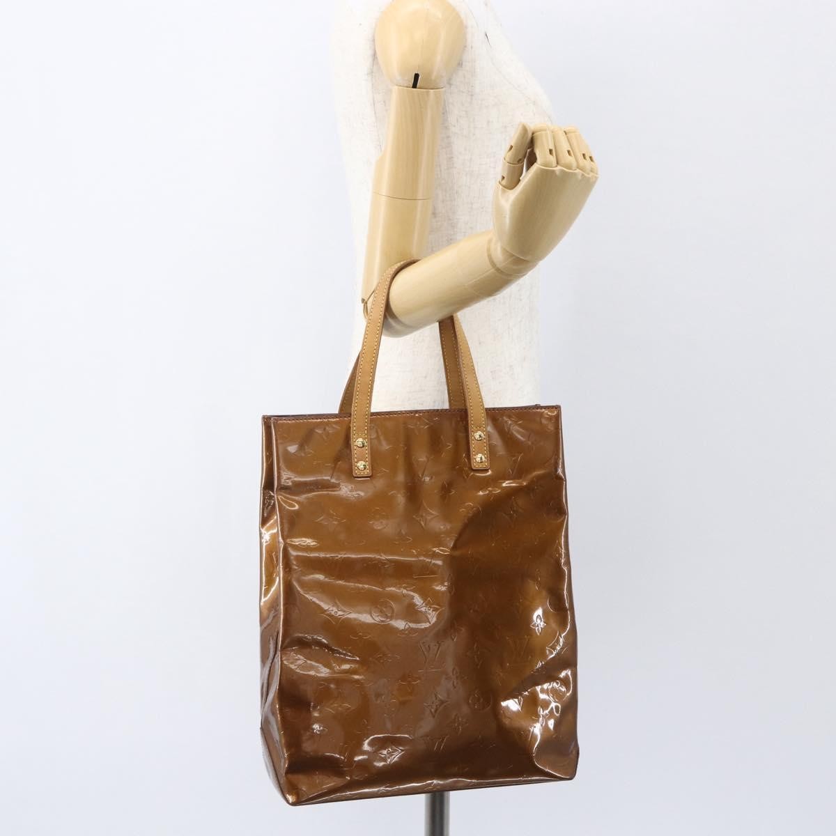 Louis Vuitton Reade Handbag Monogram Vernis Brown Patent_Leather Handbag