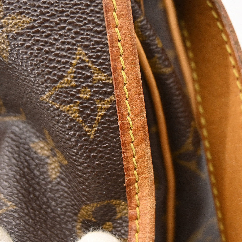 Louis Vuitton Saumur Handbag Monogram Canvas Brown Canvas Shoulder Bag
