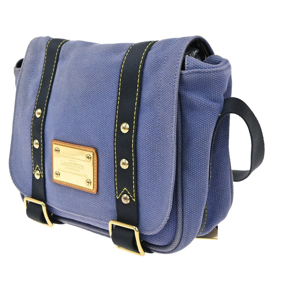 Louis Vuitton Antigua Besace Messenger Bag Canvas Blue Canvas Shoulder Bag