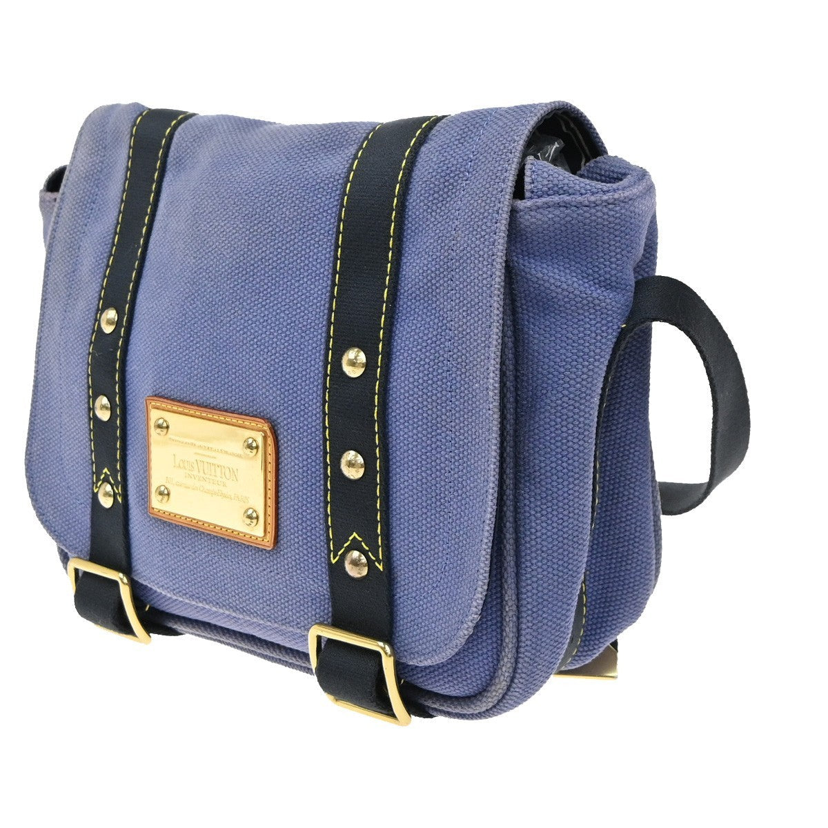 Louis Vuitton Antigua Besace Messenger Bag Canvas Blue Canvas Shoulder Bag
