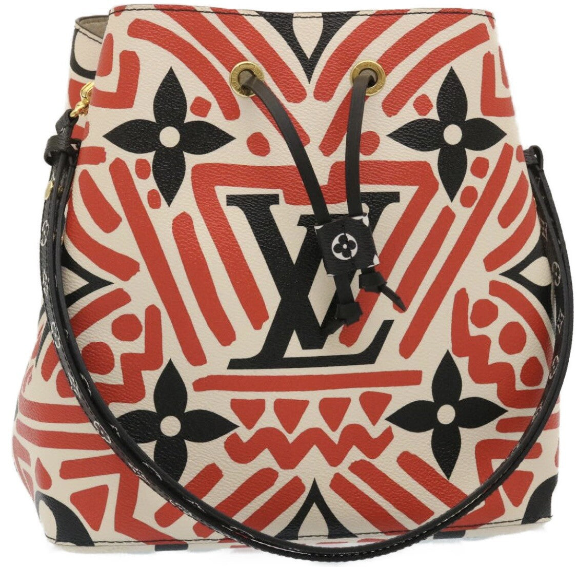 Louis Vuitton Neonoe Handbag Limited Edition Crafty Monogram Giant Red Canvas Bag