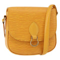 Louis Vuitton Saint Cloud Handbag Epi Leather Yellow Leather Shoulder Bag
