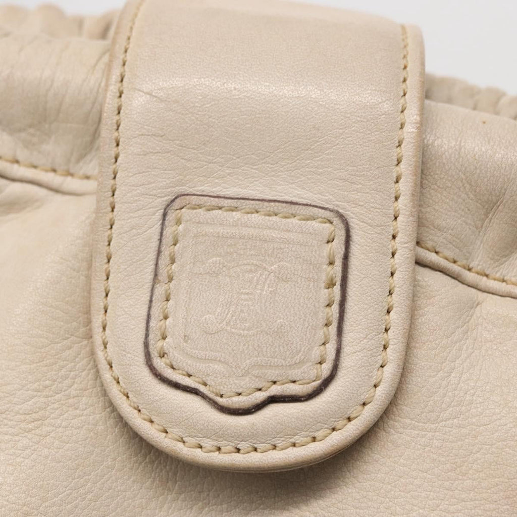 Celine Vintage Shoulder Bag Leather White Leather Shoulder Bag Bag