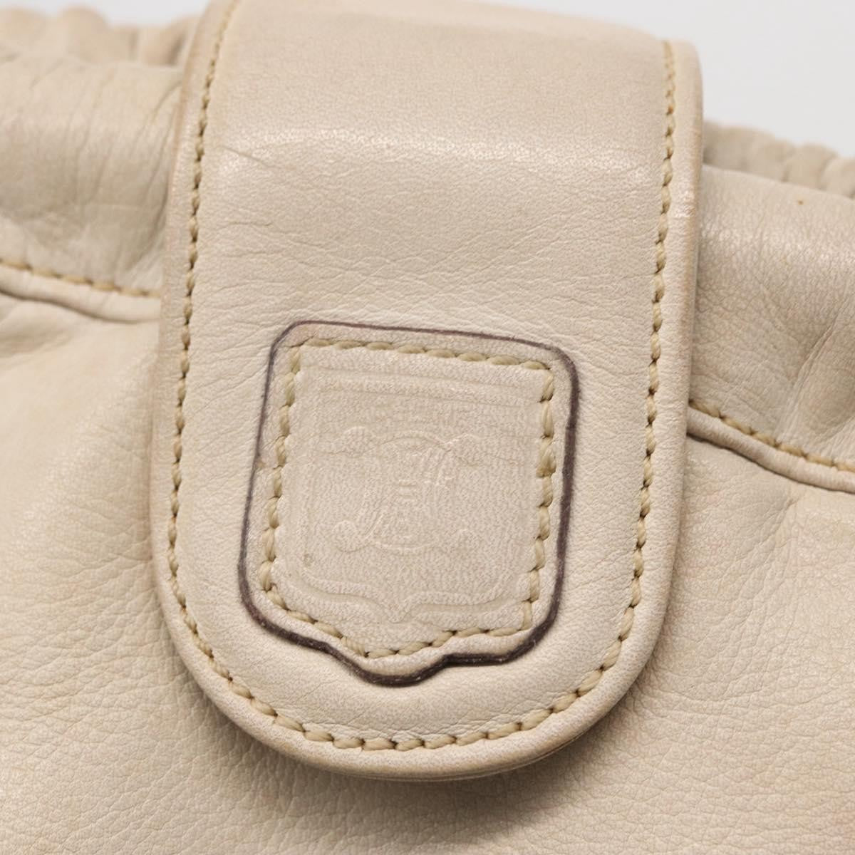 Celine Vintage Shoulder Bag Leather White Leather Shoulder Bag Bag