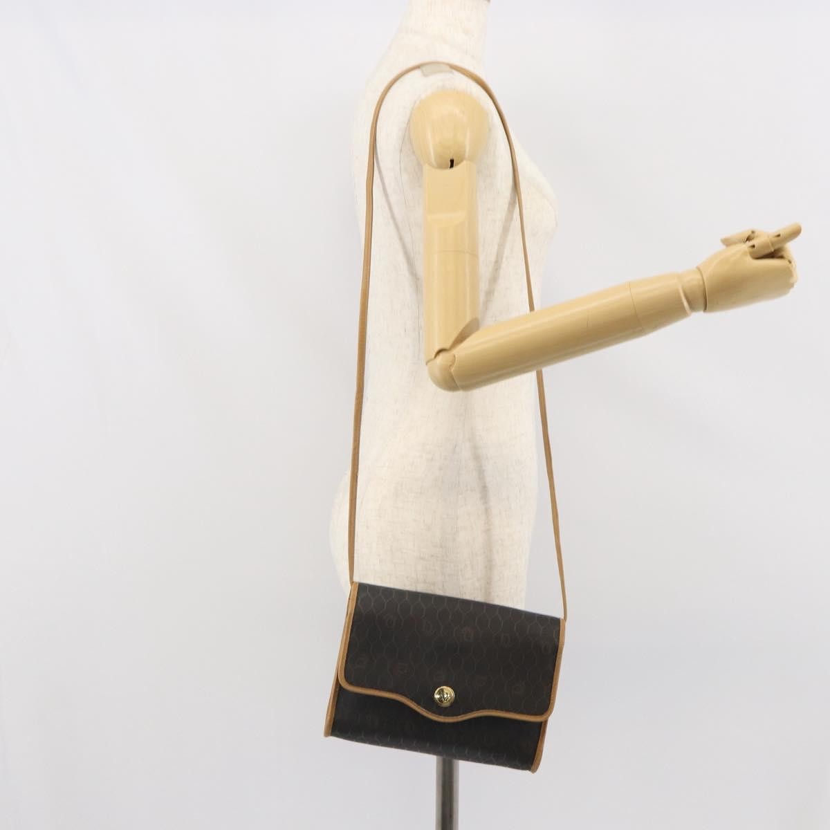 Christian Dior Vintage Honeycomb Shoulder Bag Canvas Black Canvas Shoulder Bag Bag (Pre-Owned)