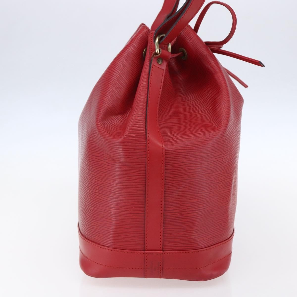 Louis Vuitton Noe Shoulder Bag Leather Red Leather Shoulder Bag