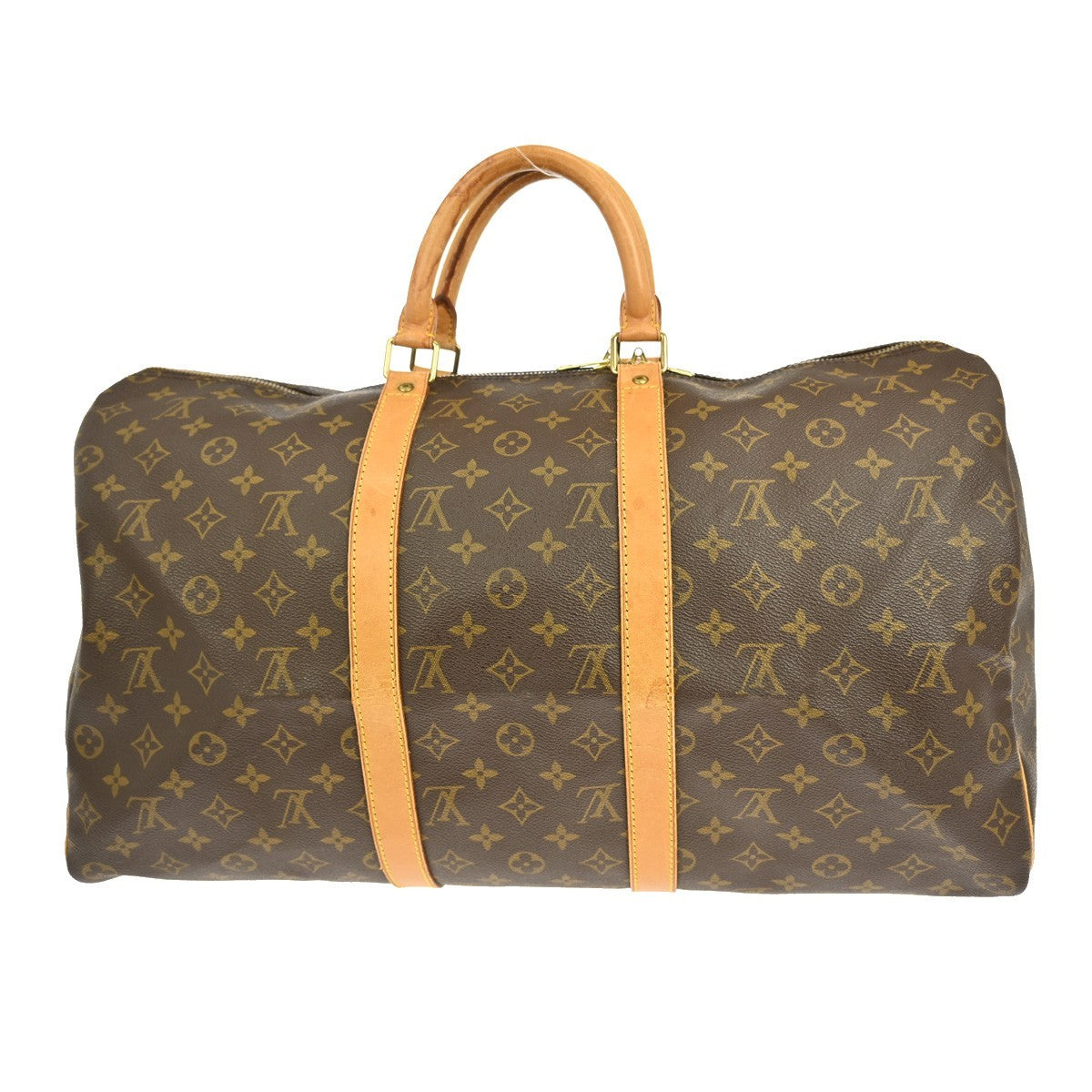Louis Vuitton Keepall Bag Monogram Canvas Brown Canvas Travel Bag