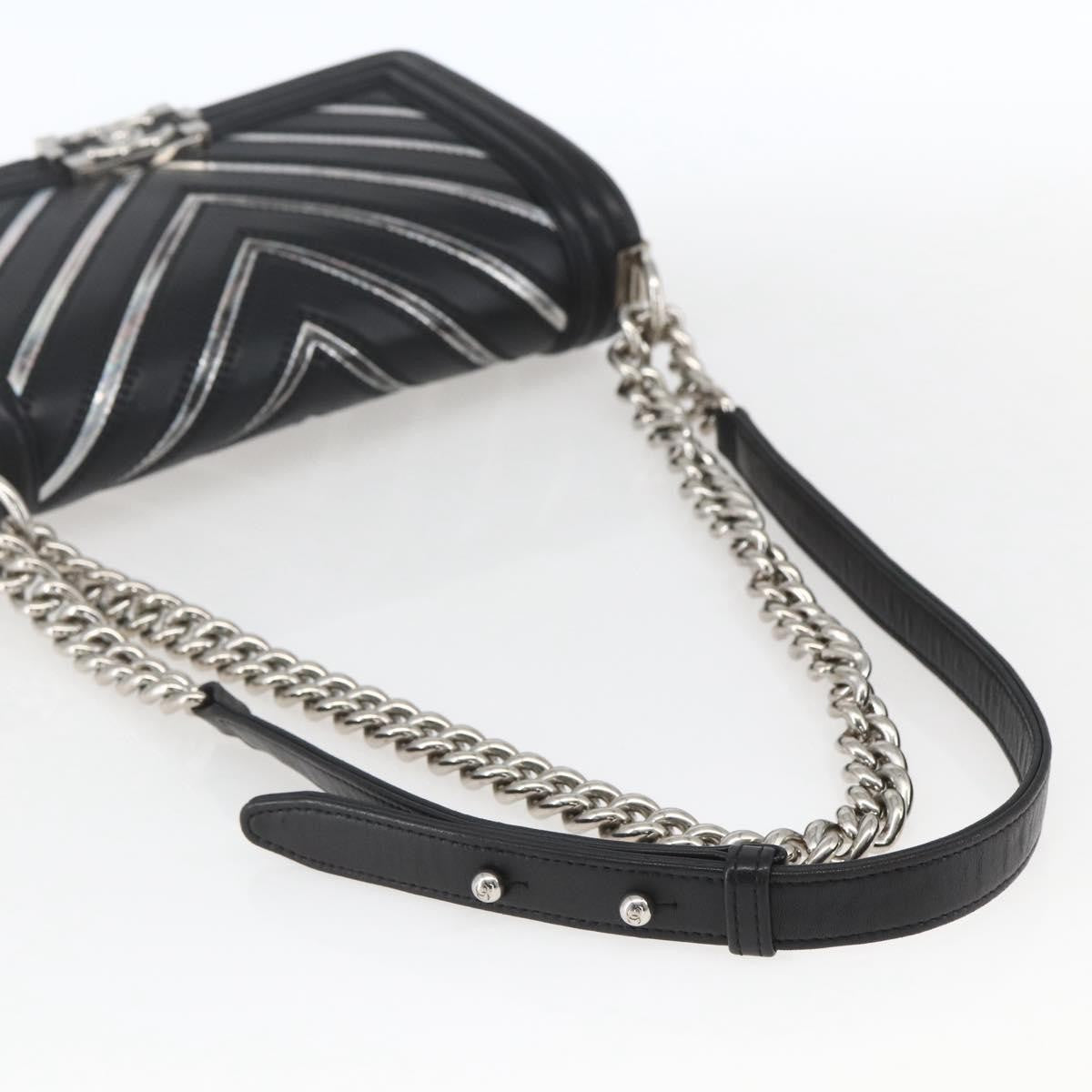 Chanel Boy Flap Bag Chevron Lambskin With Holographic Pvc Black Leather Shoulder Bag Bag