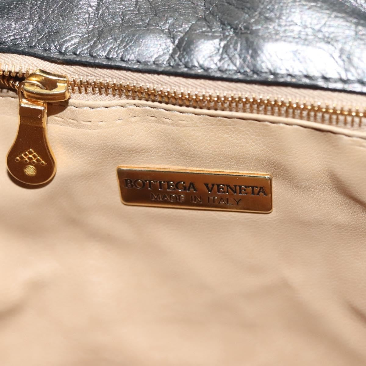 Bottega Veneta Intrecciato Backpack Patent Leather Metallic Leather Backpack Bag