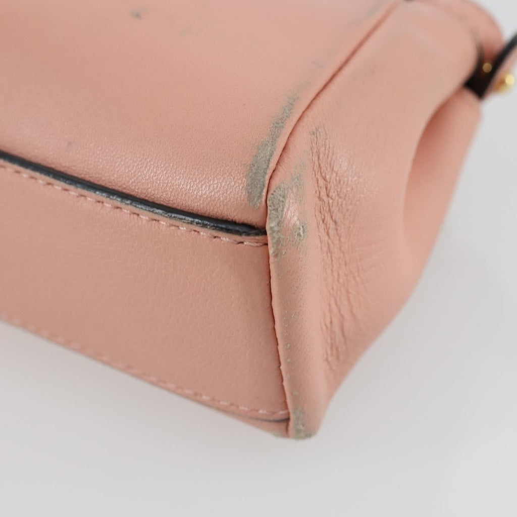 Fendi Peekaboo Bag Leather Pink Leather Handbag