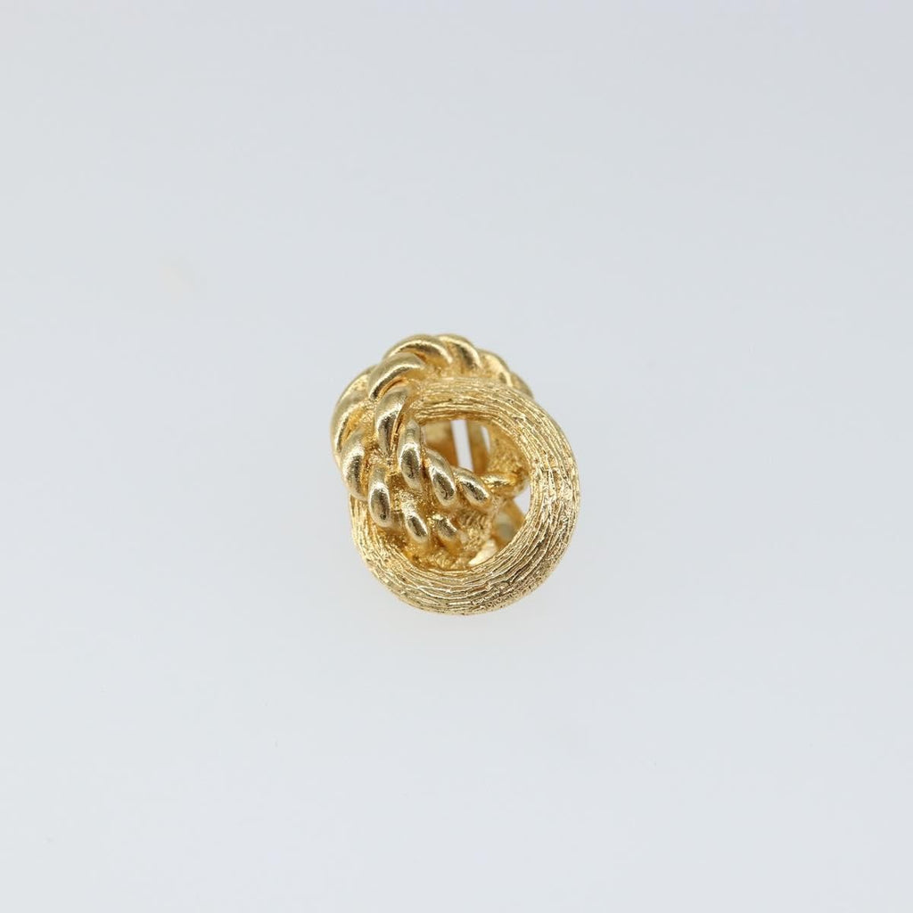 Christian Dior Vintage Round Clip-On Earrings Metal Gold Metal Earrings Jewelry (Pre-Owned)