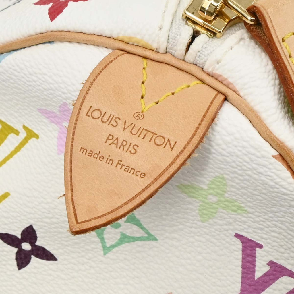 Louis Vuitton Keepall Bag Monogram Multicolor White Canvas Travel Bag