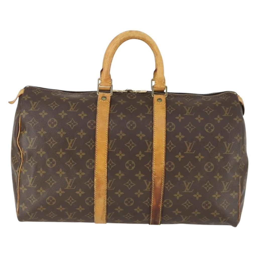 Louis Vuitton Keepall Bag Monogram Canvas Brown Canvas Travel Bag