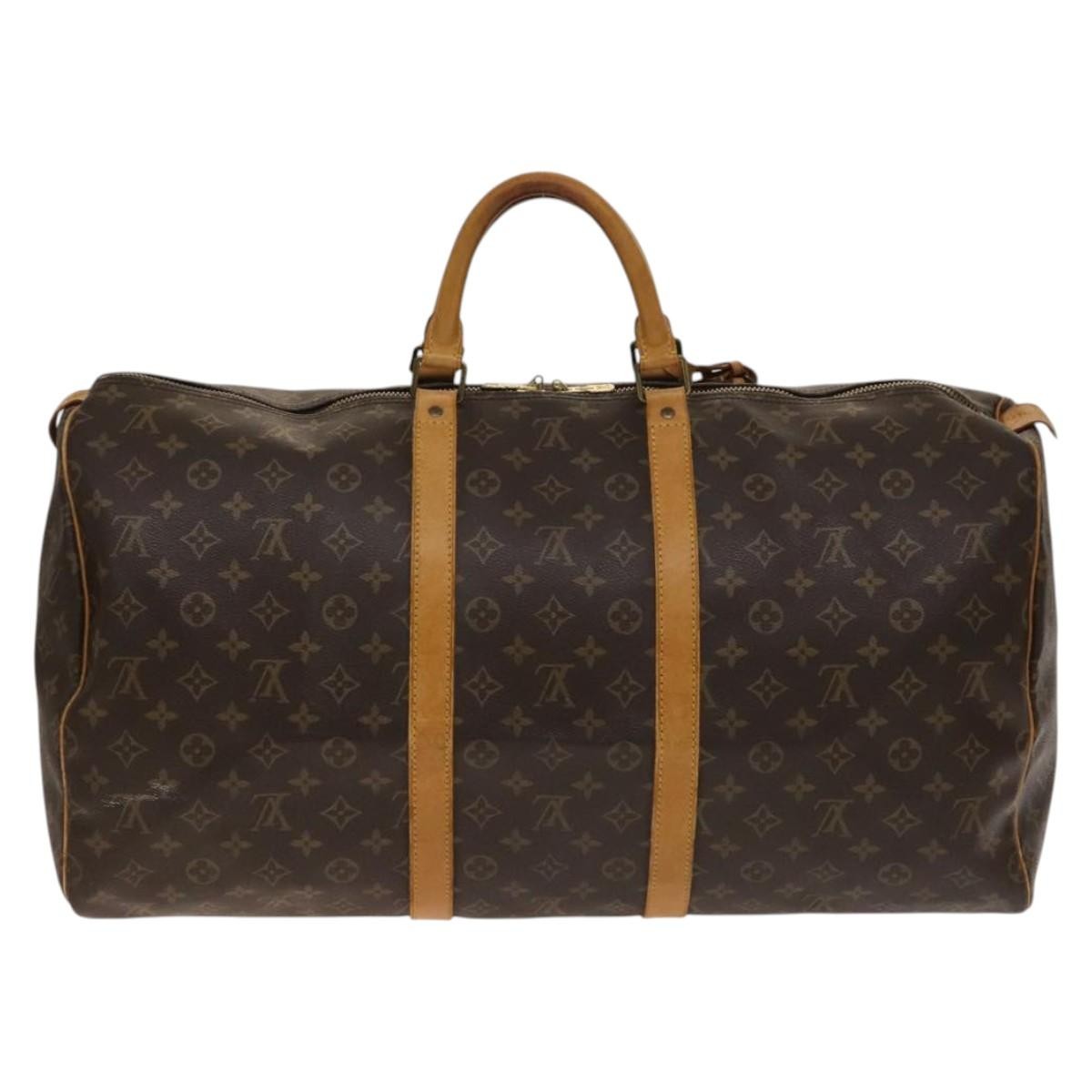 Louis Vuitton Keepall Bag Monogram Canvas Brown Canvas Travel Bag