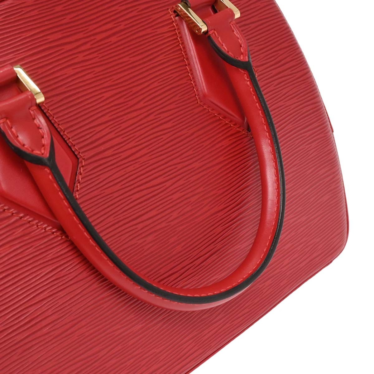 Louis Vuitton Sablons Handbag Epi Leather Red Leather Handbag